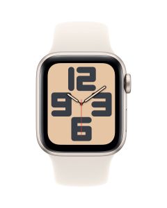 Apple Watch SE (2024) - 40mm - GPS - sterrenlicht met sterrenlicht sportband (S/M)