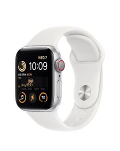 Apple Watch SE - Cellular - 40mm - Zilver met wit sportbandje
