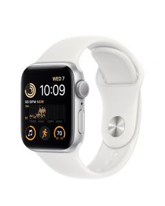 Apple Watch SE - GPS - 40mm - Zilver met wit sportbandje