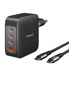(Intenso) W140A3C+C520C - 140W GaN lichtnetadapter set - USB-C kabel 2m